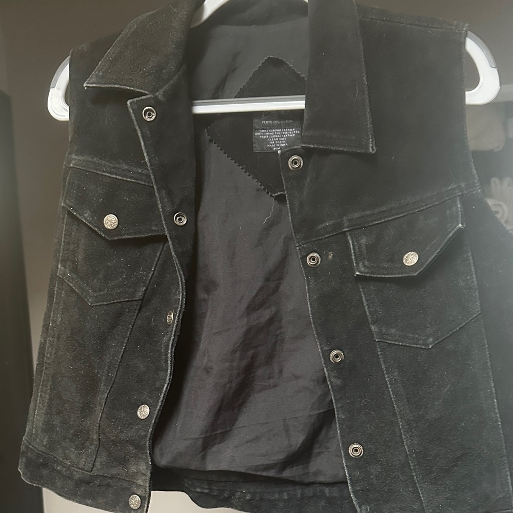 Women's Black Denim Vest